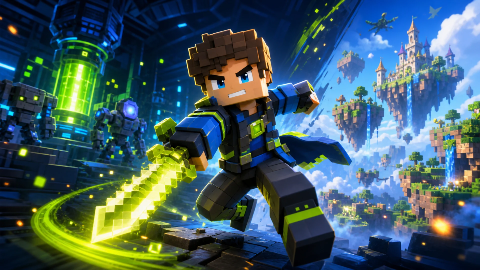 Colorful Roblox-inspired creative worlds